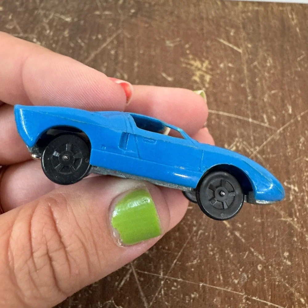Vintage Aurora Cigar Box Ford GT‎ 6105 Blue Diecast Toy Car Made in USA
